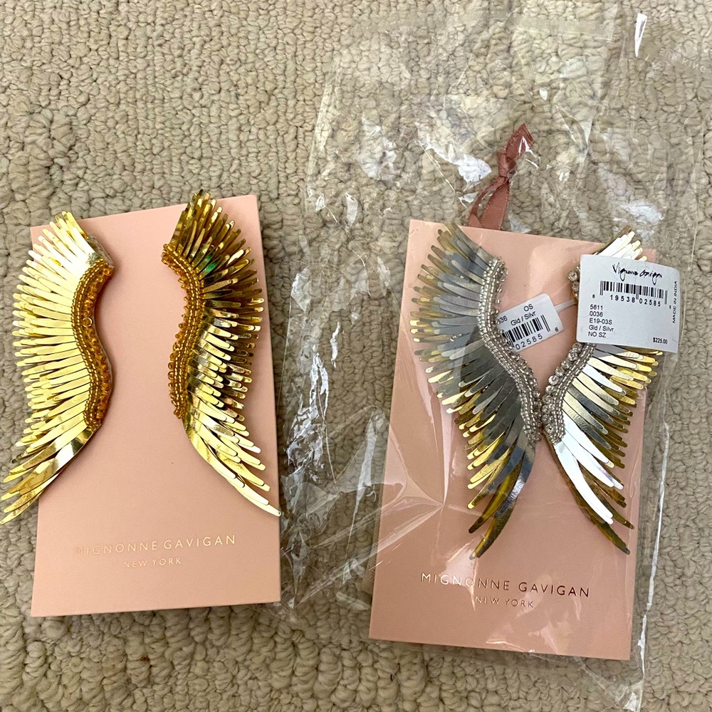 COPY - MIGNONNE GAVIGAN Madeline metallic earrings. NIP